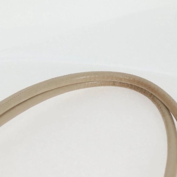 CHANEL Tote Bag Lamb Skin Beige Gold CC Auth 118935V - Picture 9 of 16